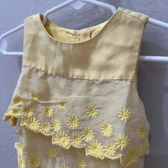 Janie and Jack Yellow Daisy Tiered Tank Dress - Picture 2 of 10